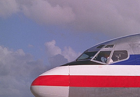 Jetliner cockpit (from the outside)