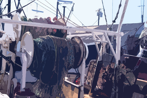 From a photo of a net reel on a dragger in Point Pleasant